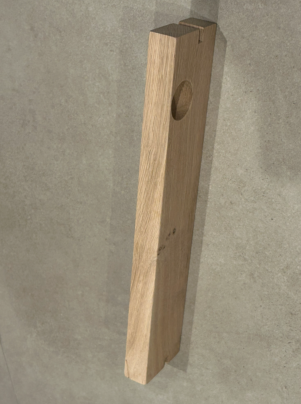 Hängende Vase mit Metallring & Eiche-Holzeinsatz | Handgemachte Wanddeko | Skandinavisches Wohnaccessoire | Geschenkidee