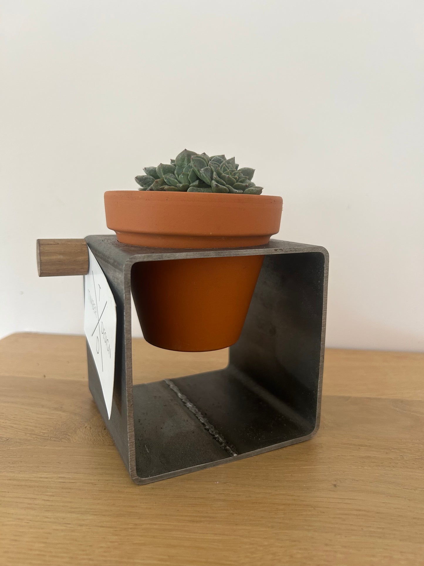 Handgefertigte Metall-Blumentopfhalter mit 3 Töpfen | 3 Größen | Industrial Design Deko für Sukkulenten & Zimmerpflanzen