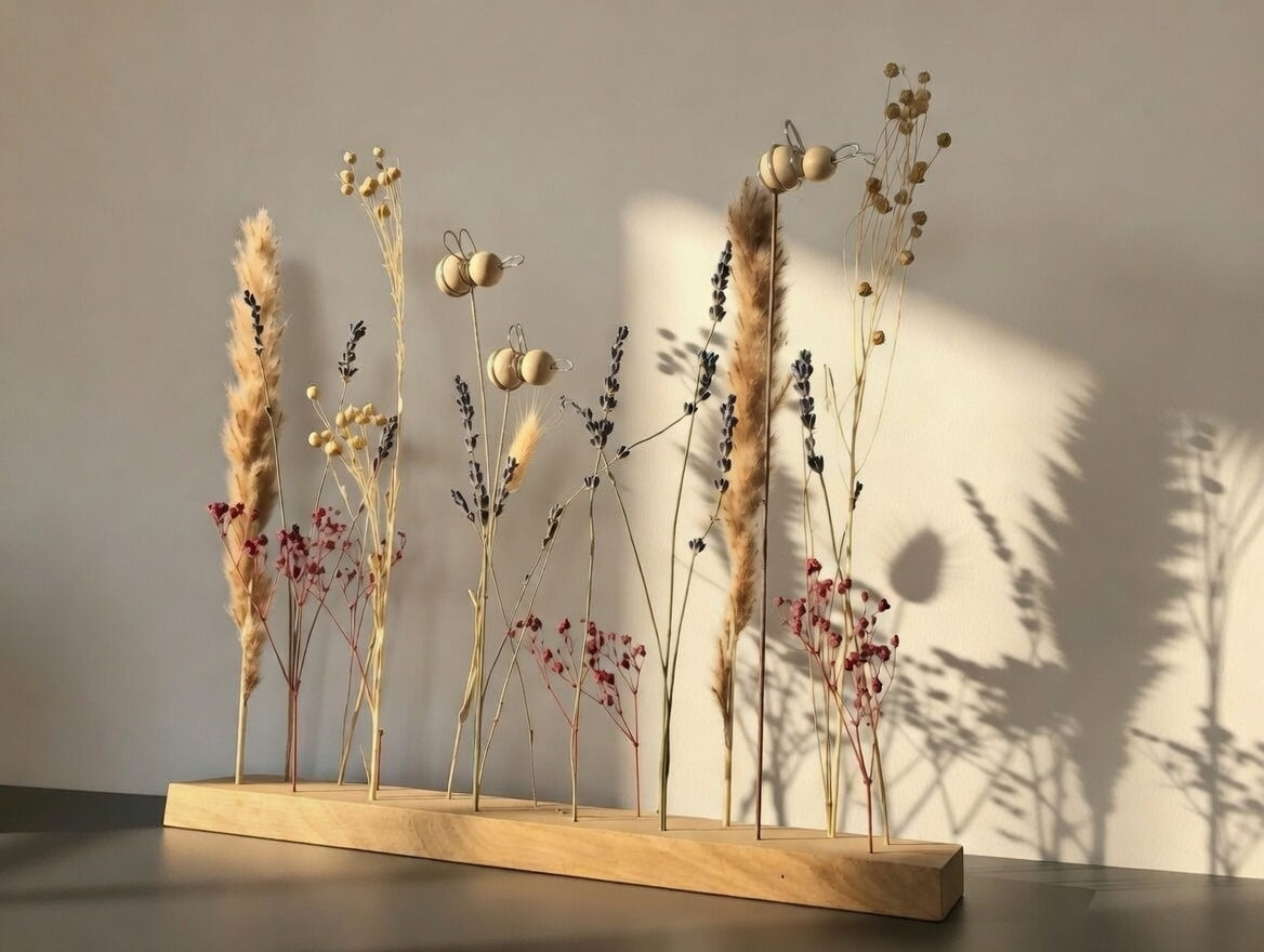 Original handmade wooden bee – decoration for flowers and plants, sustainable, stylish & unique