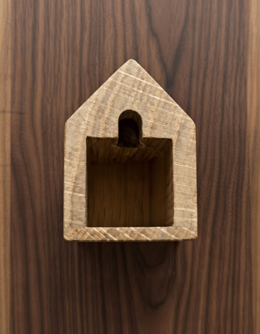 Key rack wooden garage design – key board &amp; key holder made of oak, handmade, including car key ring with LED