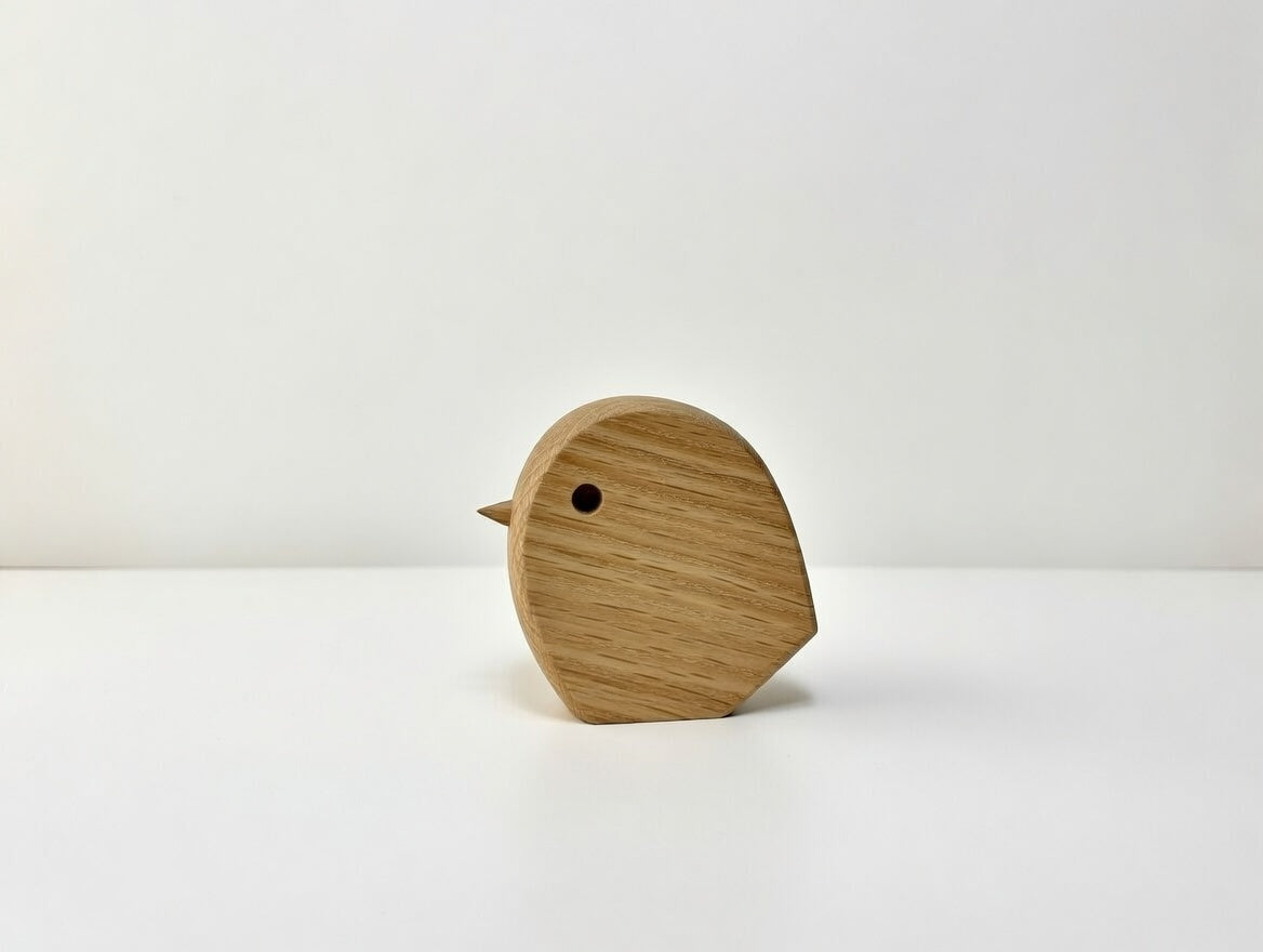 Handmade Wooden Bird - Decorative Figure made of Oak | Gift Idea Wooden Decoration, Home Accessory, Handmade Decor