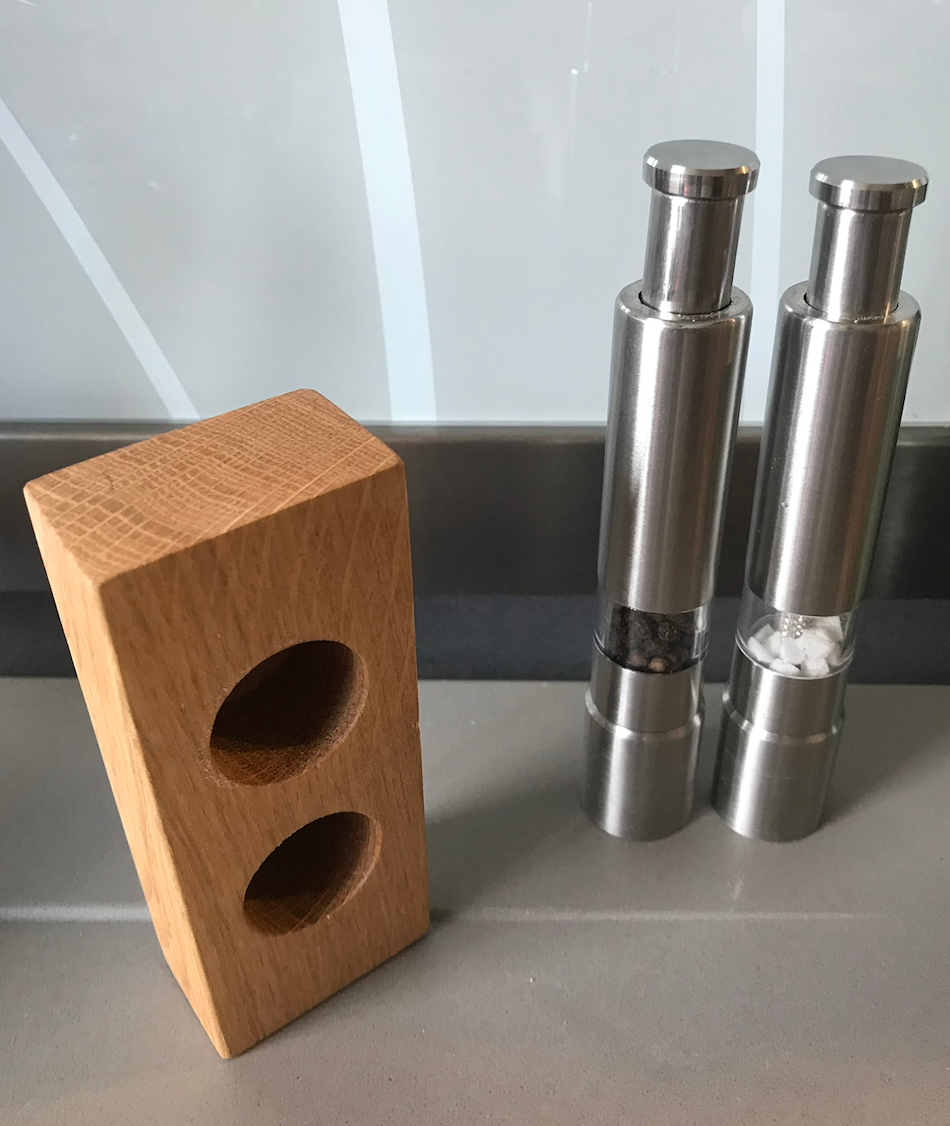 Spice mills | Salt and pepper shakers including wooden stand | Ready to ship within 24 hours