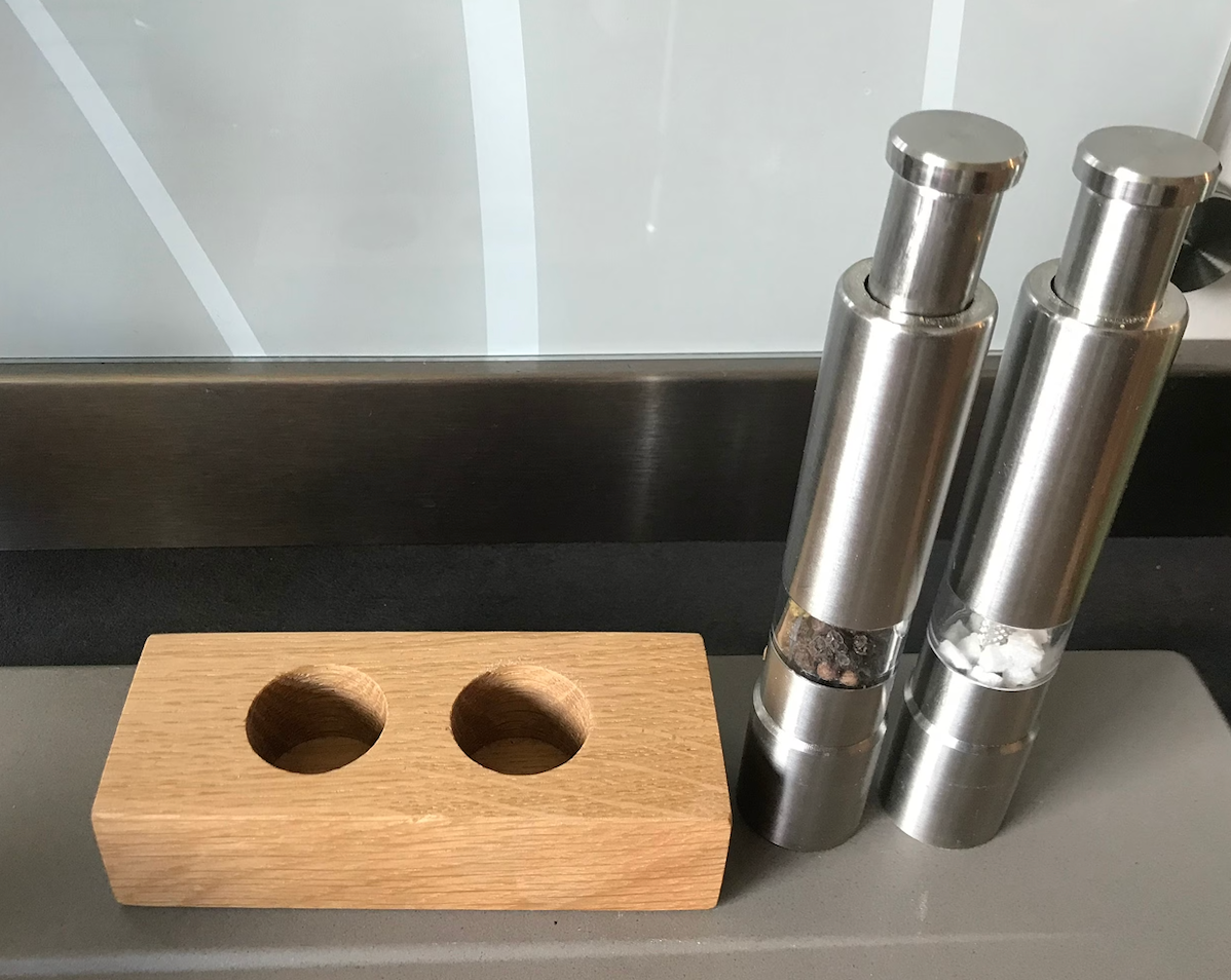Spice mills | Salt and pepper shakers including wooden stand | Ready to ship within 24 hours