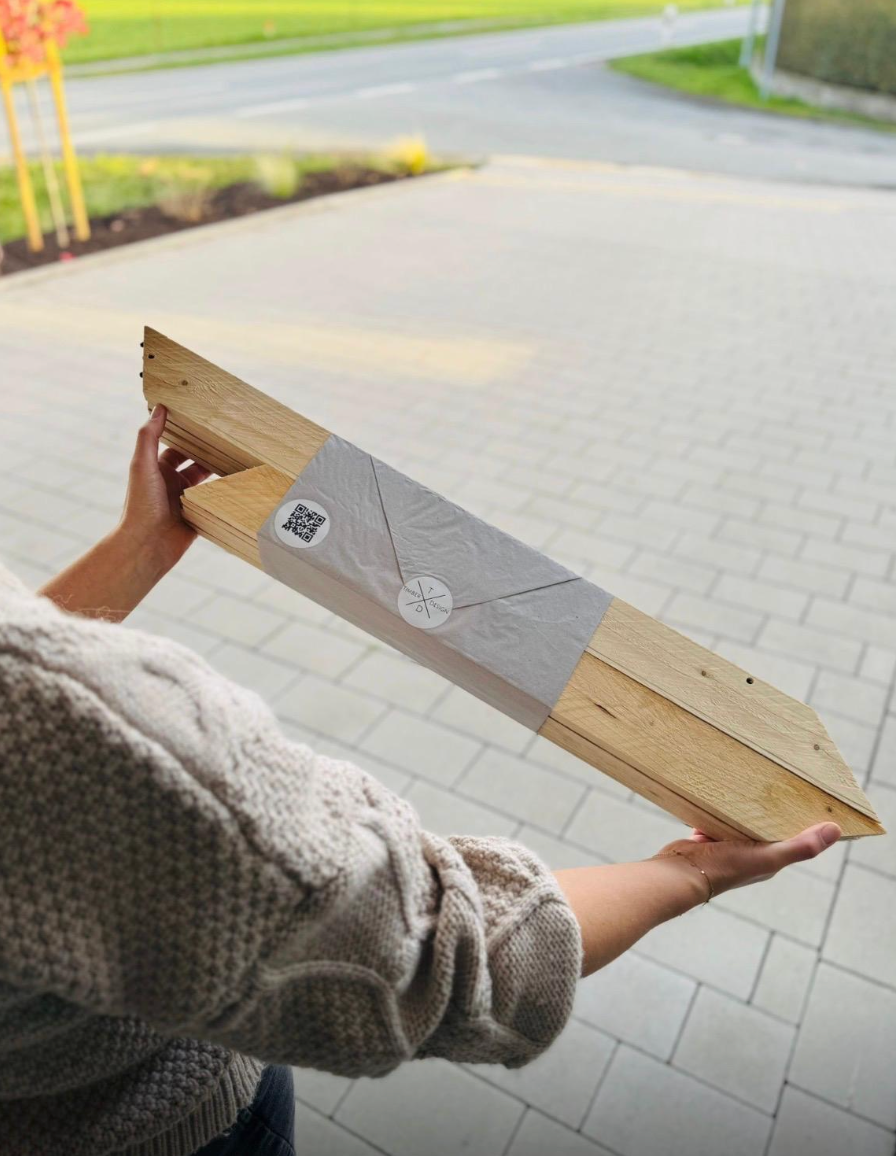 XXL Holz Weihnachtsstern 1,9 m | Große Weihnachtsdeko außen | LED Stern aus Fichte | Handgemacht in Deutschland | Outdoor Weihnachtsstern