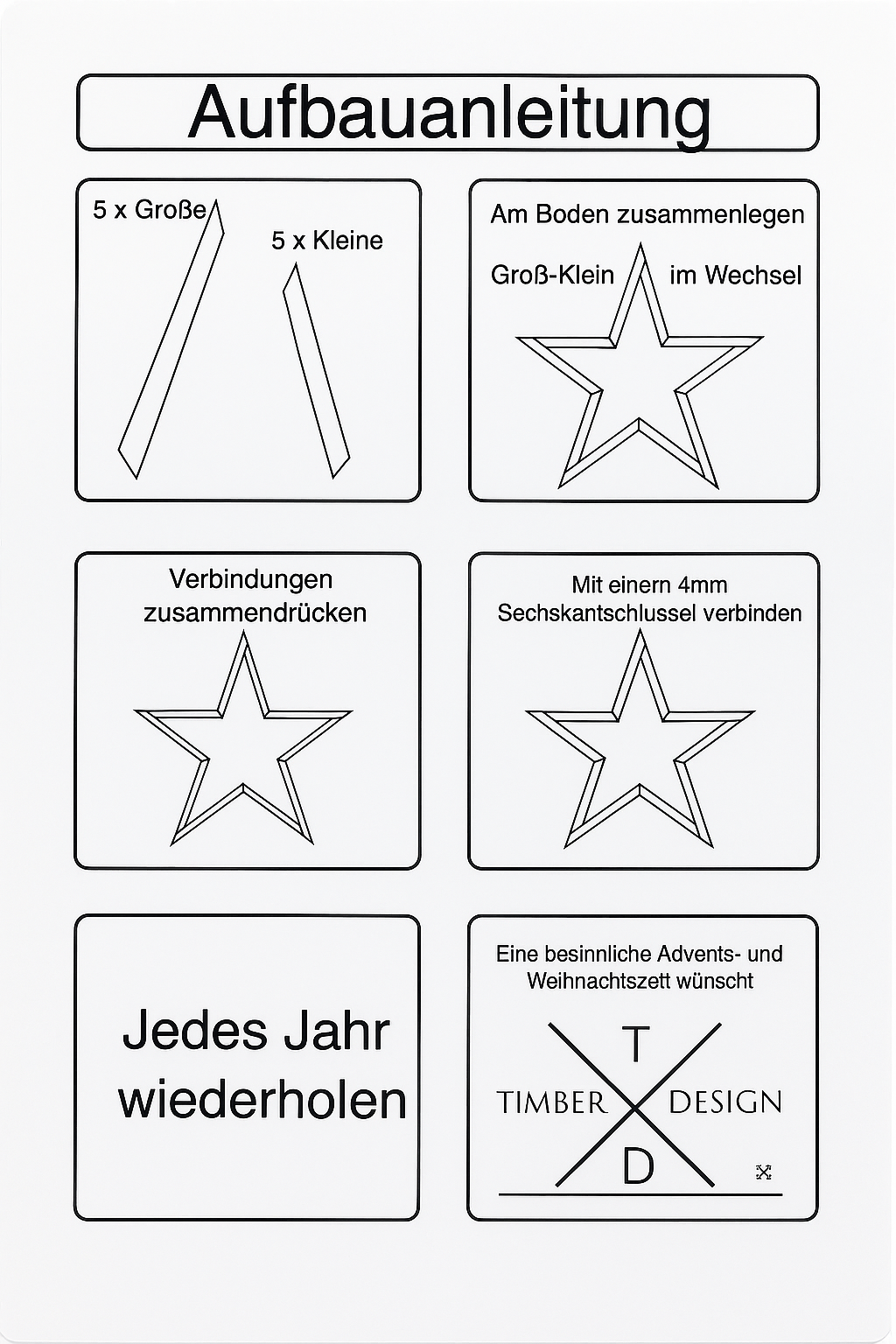 XXL Holz Weihnachtsstern 1,9 m | Große Weihnachtsdeko außen | LED Stern aus Fichte | Handgemacht in Deutschland | Outdoor Weihnachtsstern