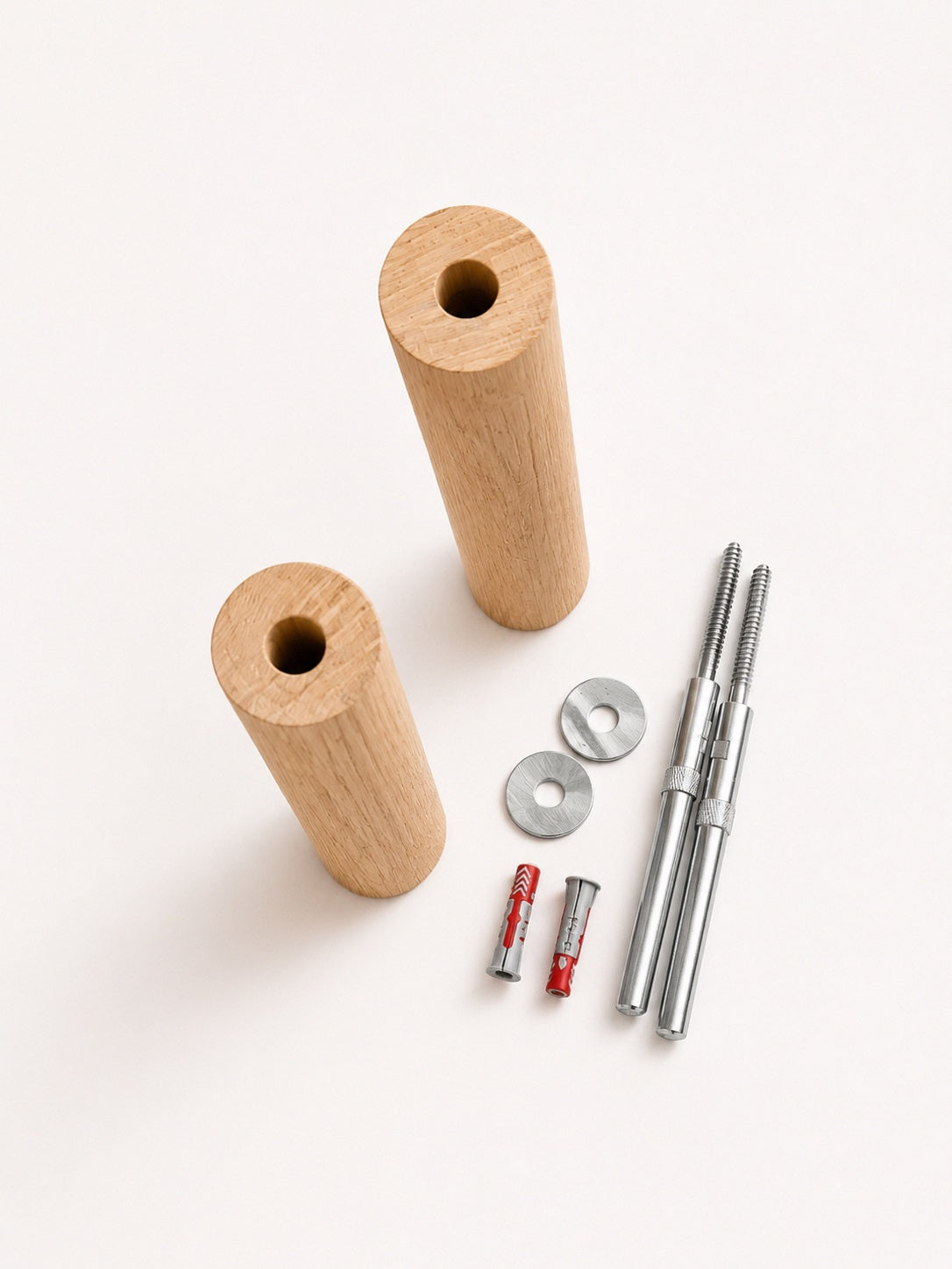 Fahrrad Wandhalterung Eiche Massivholz | Rennrad Halterung Wand | Fahrradhalterung Holz 2er Set