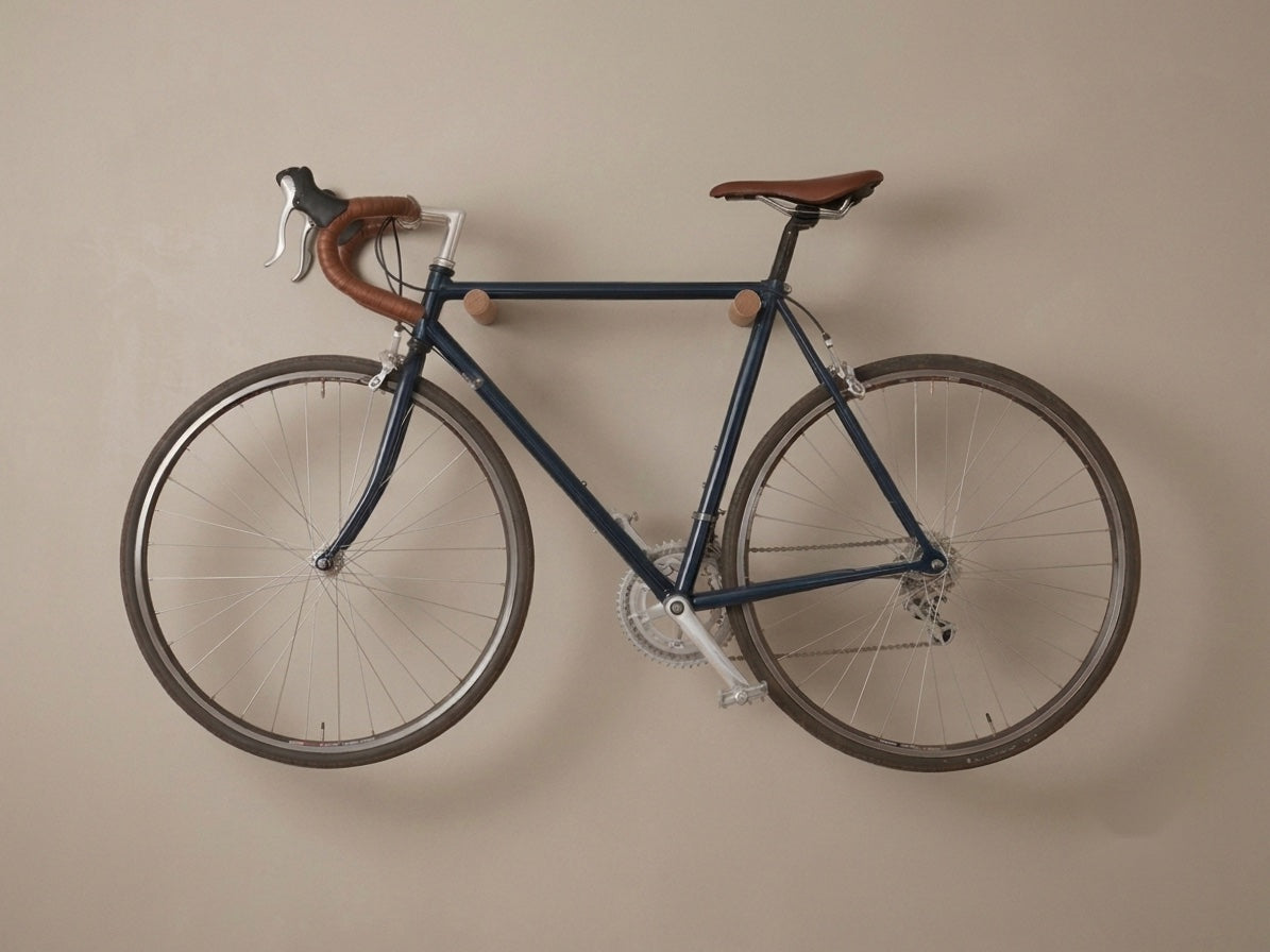 Fahrrad Wandhalterung Eiche Massivholz | Rennrad Halterung Wand | Fahrradhalterung Holz 2er Set