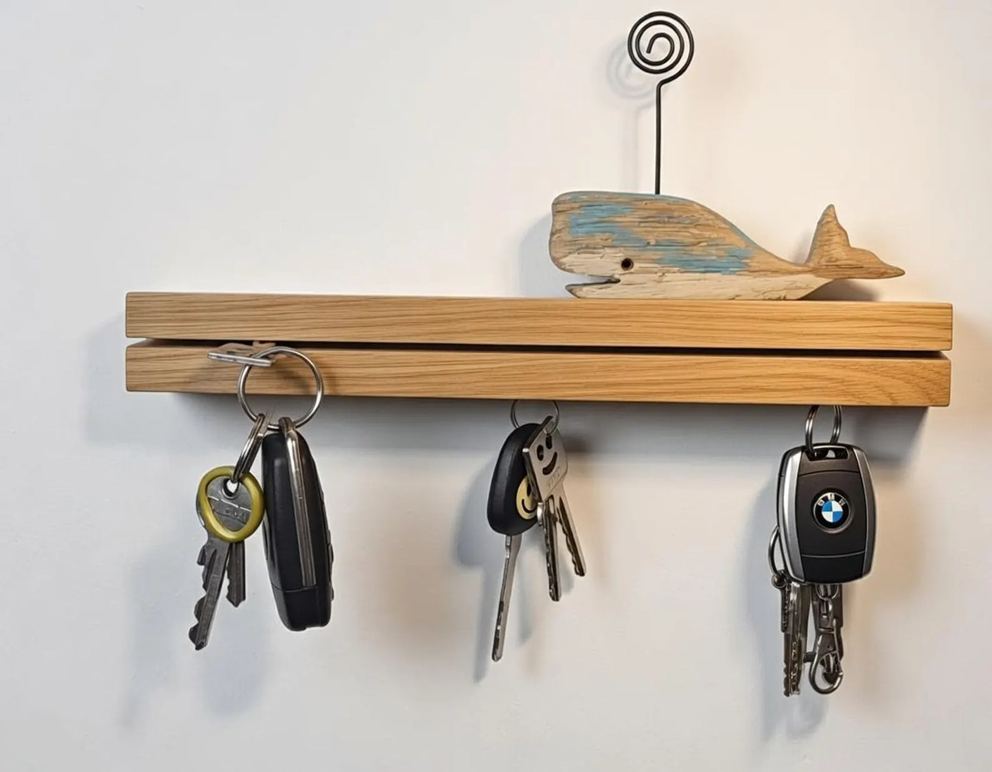 Magnetische Schlüsselleiste Eiche – Schlüsselbrett Holz modern – Schlüsselhalter Wand – Schlüsselboard – Geschenk Einzug Handgemacht