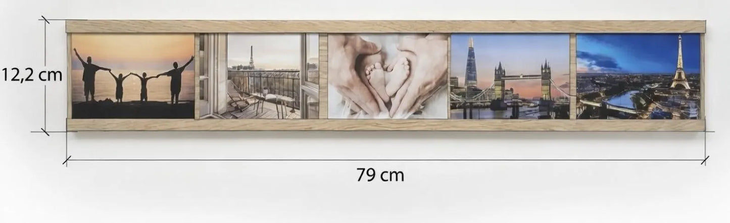 Picture ledge made of oak wood | Photo ledge wall | Picture holder | Card holder | Photo rail | Gift | Handmade idea for pictures in landscape format