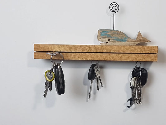 Magnetische Schlüsselleiste Eiche – Schlüsselbrett Holz modern – Schlüsselhalter Wand – Schlüsselboard – Geschenk Einzug Handgemacht