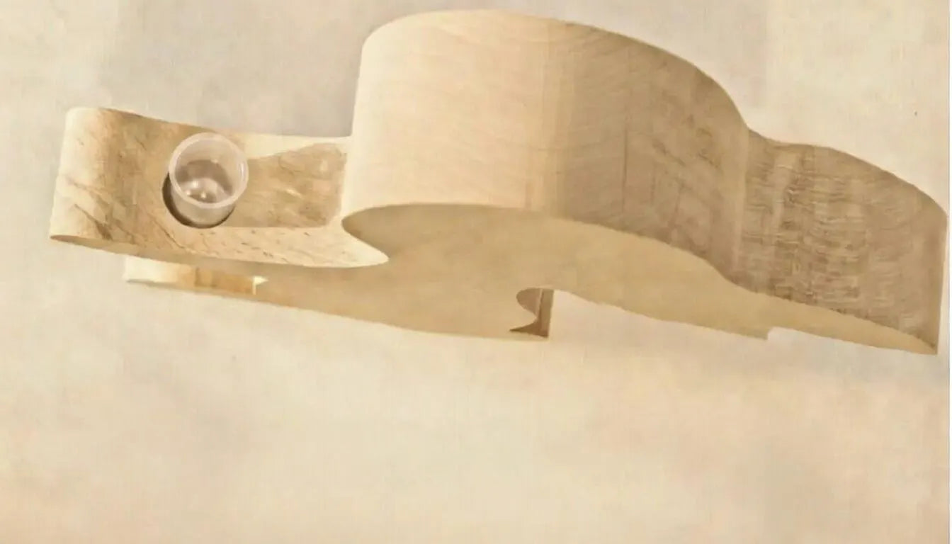 Dekorativer Osterhase aus massiver Eiche mit Vase | Handarbeit Holzfigur Ostern | Geschenk Frühling Wohndeko Natur