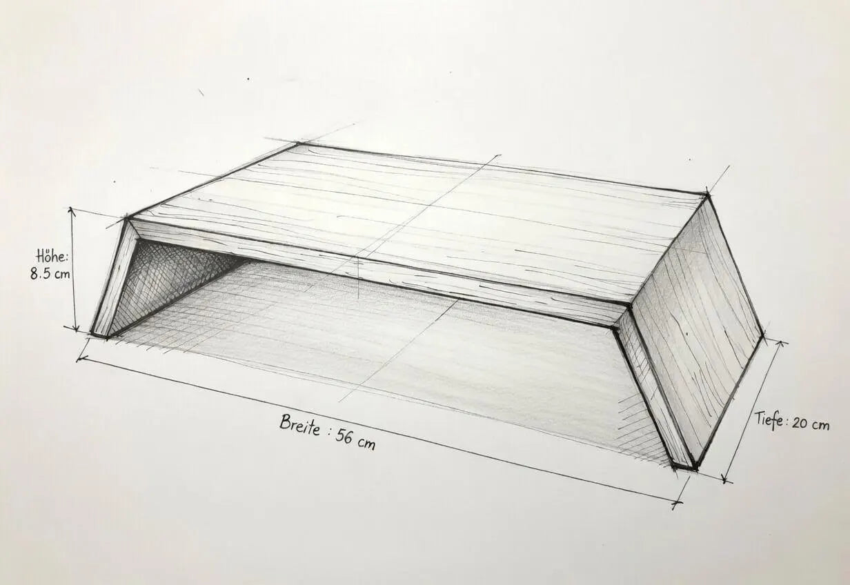 Monitorständer aus Eiche Holz – Handgefertigter Bildschirmständer für iMac, Monitor & Laptop | Ergonomischer Schreibtisch Organizer
