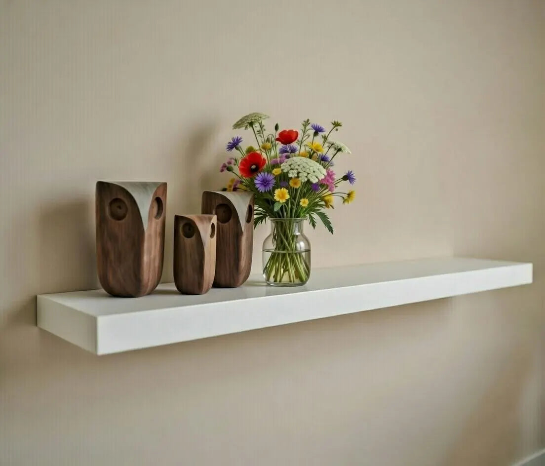 Handmade wooden owls set of 3 – walnut figurines, decorative owls, gift idea for Christmas, birthday, timeless home decoration