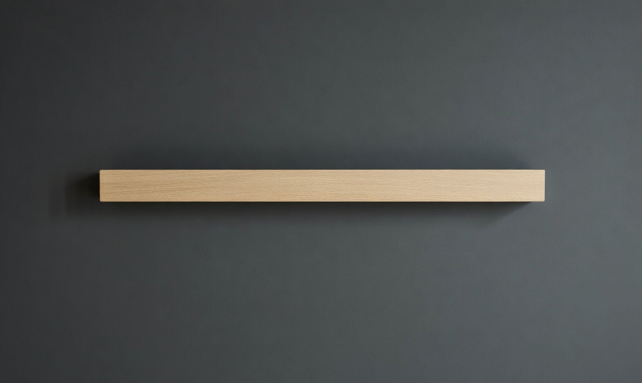 Magnetischer Fotohalter aus Eiche – Magnet Bilderleiste für Fotos & Postkarten – Minimalistische Holz Wanddeko – Magnetischer Bilderrahmen