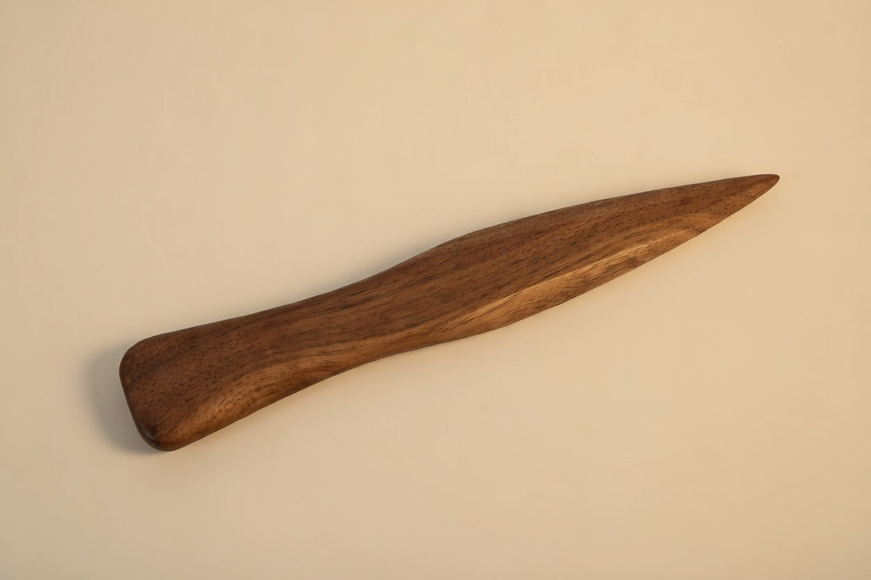 Handmade walnut letter opener – ergonomic, elegant, sustainable wood, gift idea, desk accessory