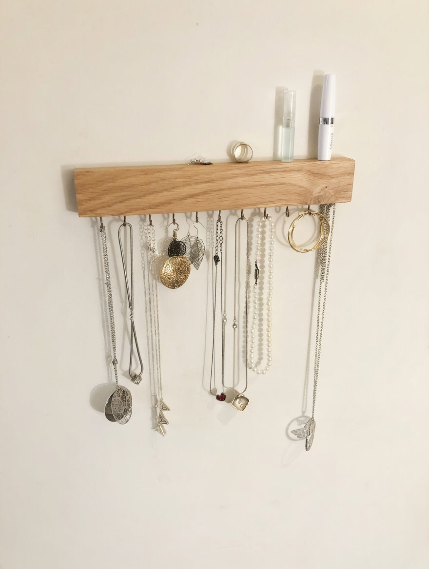 Jewelry organizer for more order with hooks – jewelry stand, earring holder, jewelry board, jewelry holder