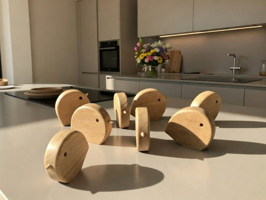 Handmade Wooden Bird - Decorative Figure made of Oak | Gift Idea Wooden Decoration, Home Accessory, Handmade Decor