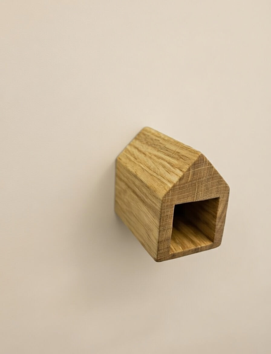 Key rack wooden garage design – key board &amp; key holder made of oak, handmade, including car key ring with LED