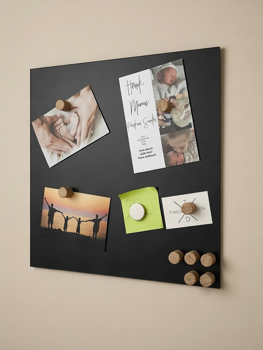 Handgemachte Magnete aus Eiche – Starke Holzmagnete mit Neodym | Kühlschrankmagnet |Büro | Holz | Design Magnet | Geschenkidee