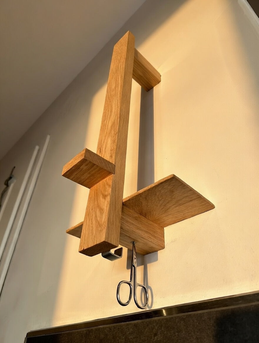 Handtuchhalterung - Handtuchhalter mit Vase und verstecktere Magnethalterung für Nagelschere