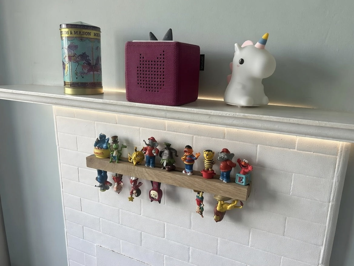 Tonie Shelf Oak Magnetic – Toniebox Shelf - Accessories – Wall Mount for Children's Room – Tonie Figures Storage