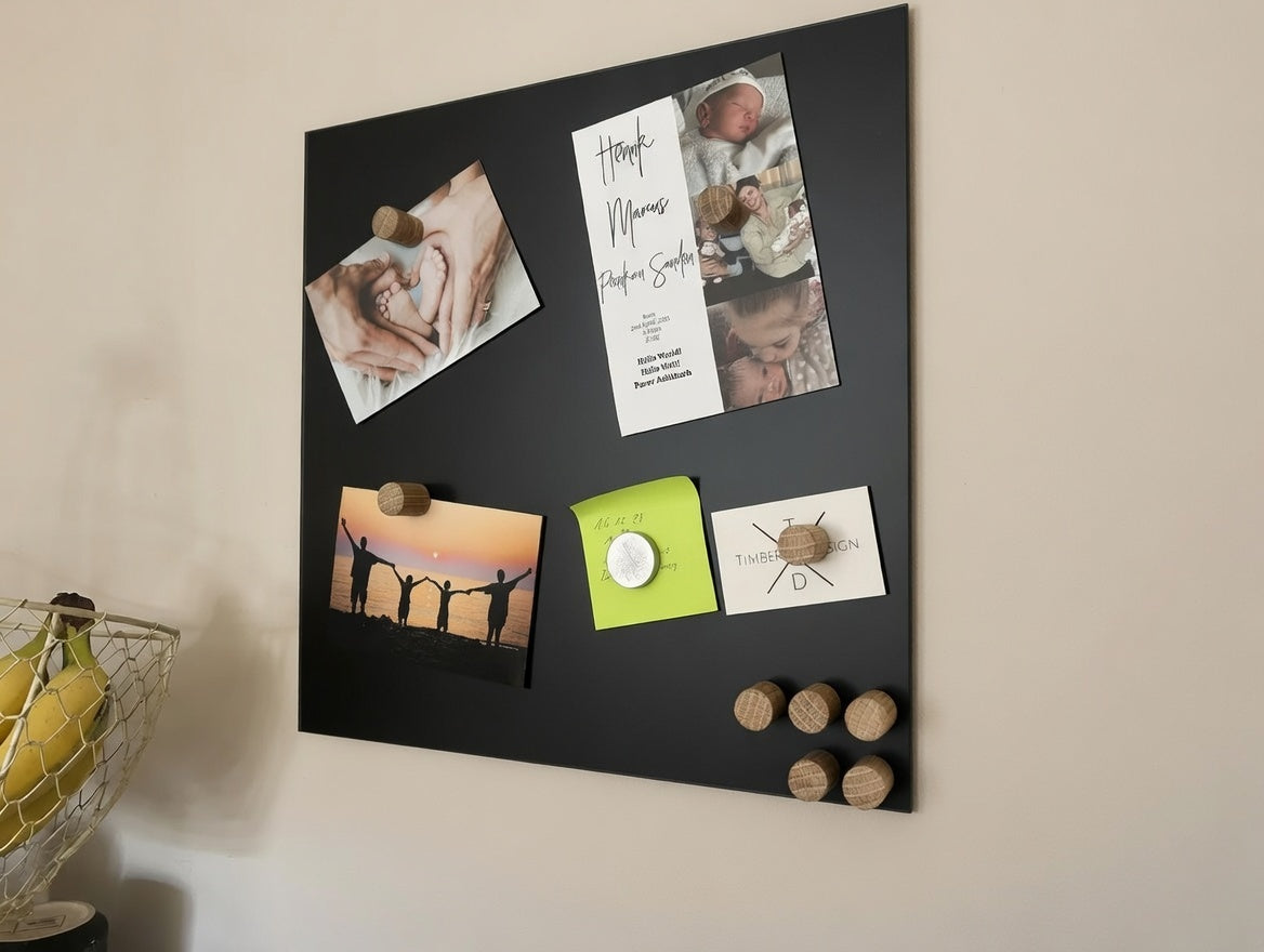 Handgemachte Magnete aus Eiche – Starke Holzmagnete mit Neodym | Kühlschrankmagnet |Büro | Holz | Design Magnet | Geschenkidee