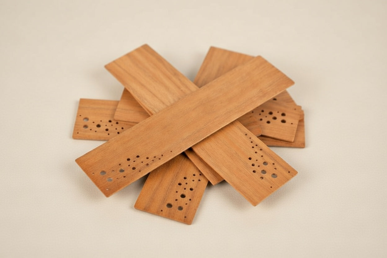 Lesezeichen aus massiven Holz | Holzart wahlweise Kirschbaum oder Nussbaum| Bookmark, Buchzeichen, Leseband, Lesemarke