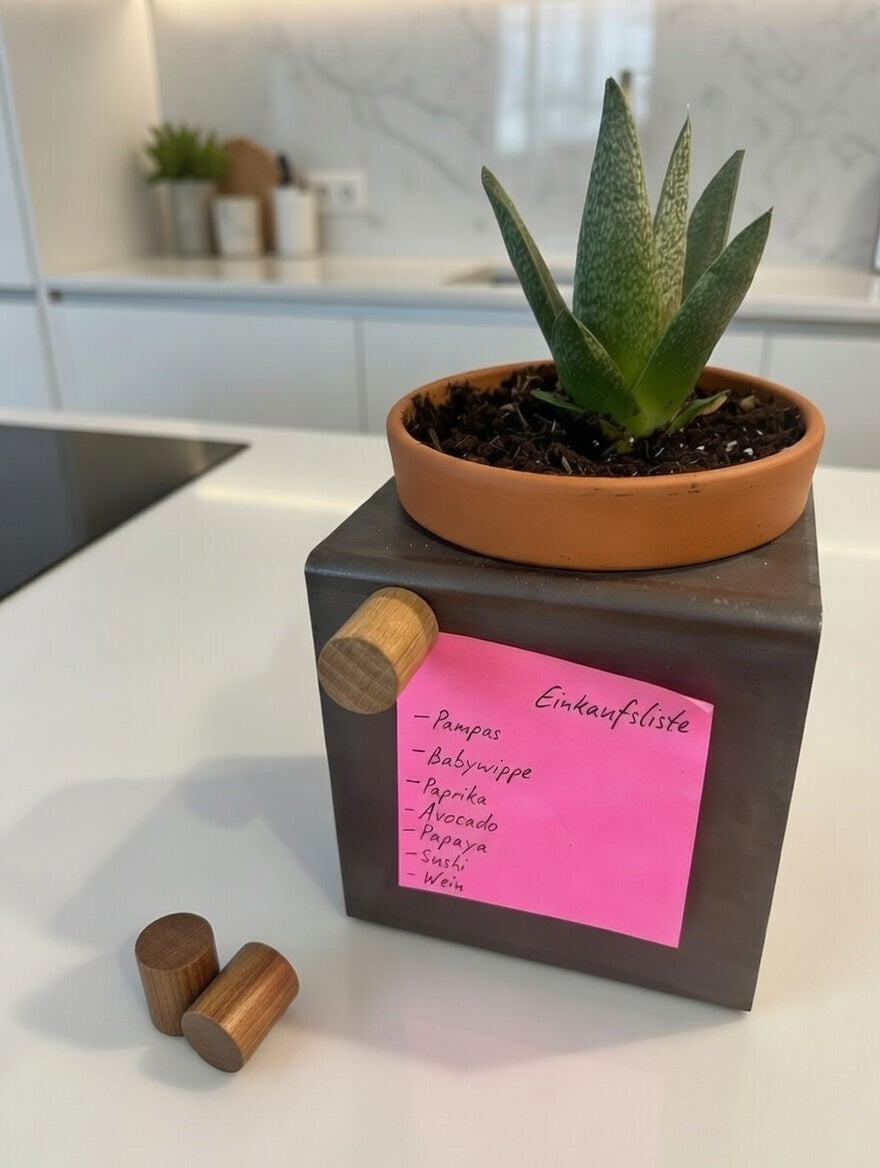 Handgefertigte Metall-Blumentopfhalter mit 3 Töpfen | 3 Größen | Industrial Design Deko für Sukkulenten & Zimmerpflanzen