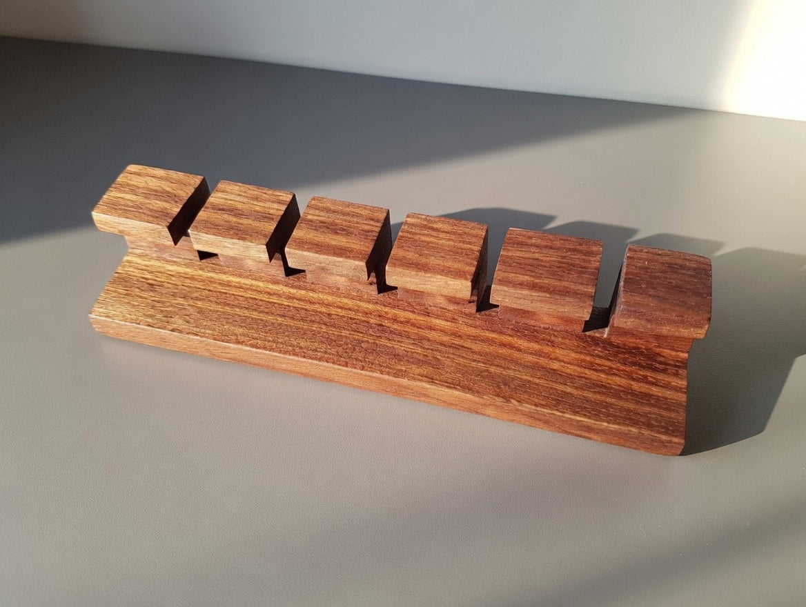 Cable Organizer Wood Walnut | Cable Holder Desk | Cable Management Charging Cable Phone Laptop Tablet | Cable Organization Office Gift