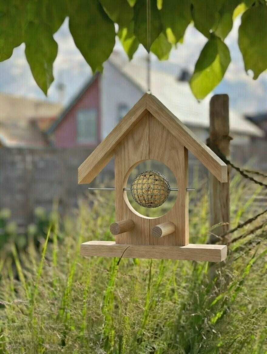 Dekorativer Vogelfutterspender der den Garten, Terrasse, Balkon, Fensterbank | Vogelfutterhalter | Vogelfutterstation | Vogelfutterhänger