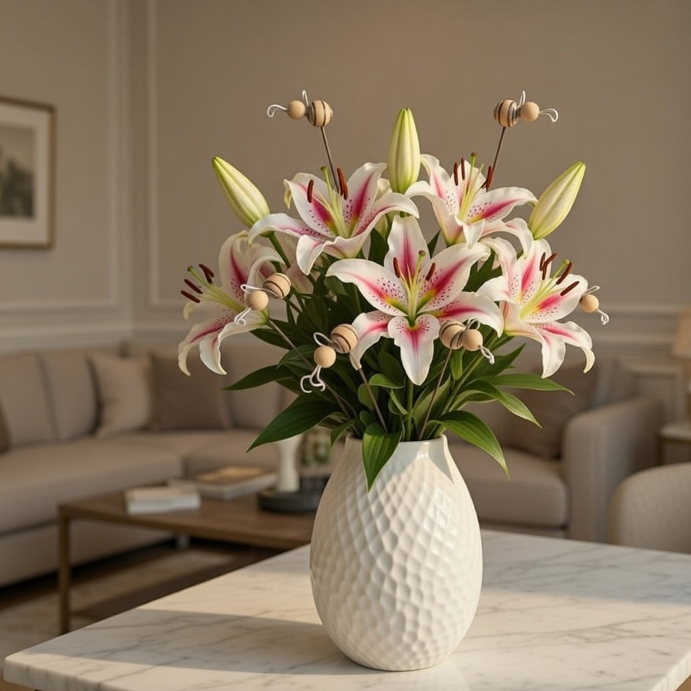 Original handmade wooden bee – decoration for flowers and plants, sustainable, stylish &amp; unique