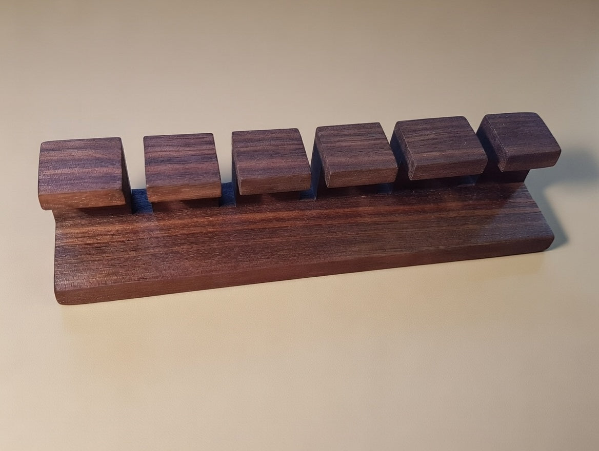 Cable Organizer Wood Walnut | Cable Holder Desk | Cable Management Charging Cable Phone Laptop Tablet | Cable Organization Office Gift