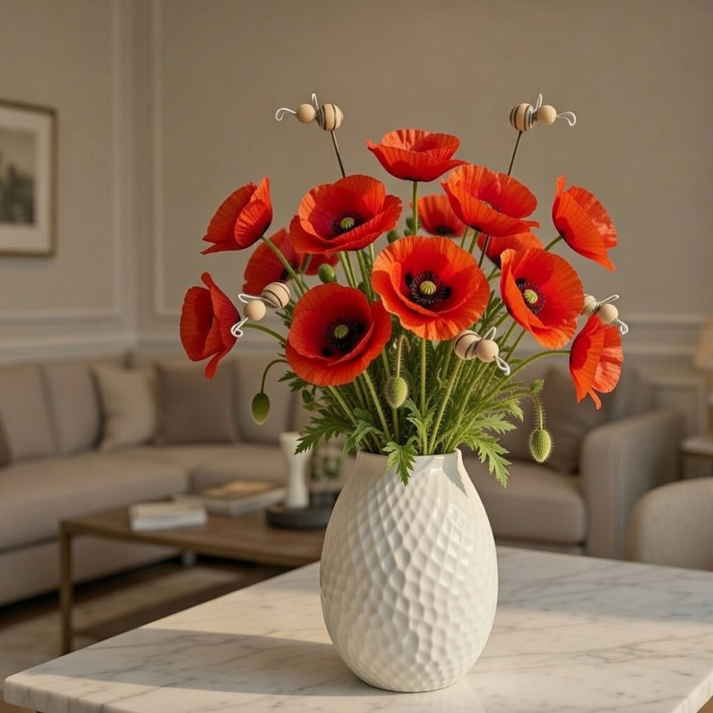 Original handmade wooden bee – decoration for flowers and plants, sustainable, stylish &amp; unique