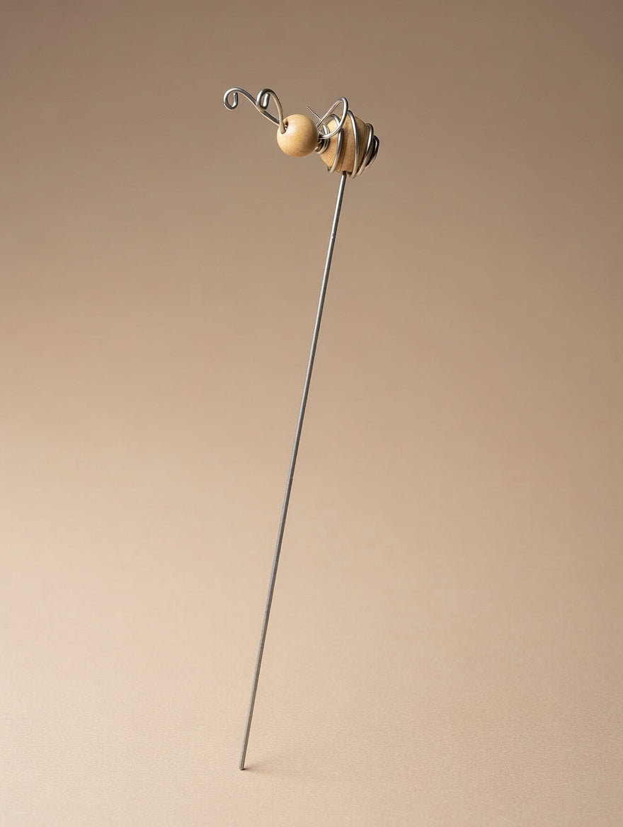 Original handmade wooden bee – decoration for flowers and plants, sustainable, stylish &amp; unique