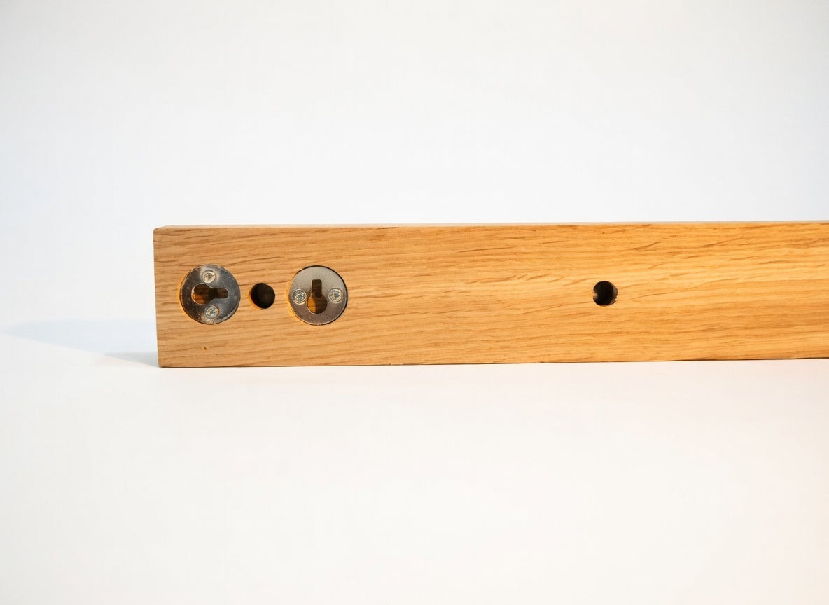 Magnetischer Fotohalter aus Eiche – Magnet Bilderleiste für Fotos & Postkarten – Minimalistische Holz Wanddeko – Magnetischer Bilderrahmen