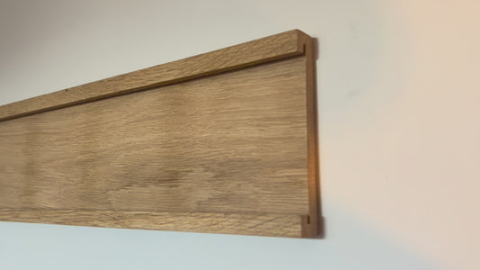 Bilderleiste Holz Eiche | Fotoleiste Wand | Bilderhalter | Kartenhalter | Fotoschiene | Geschenk I Idee Handarbeit für Bilder im Querformat