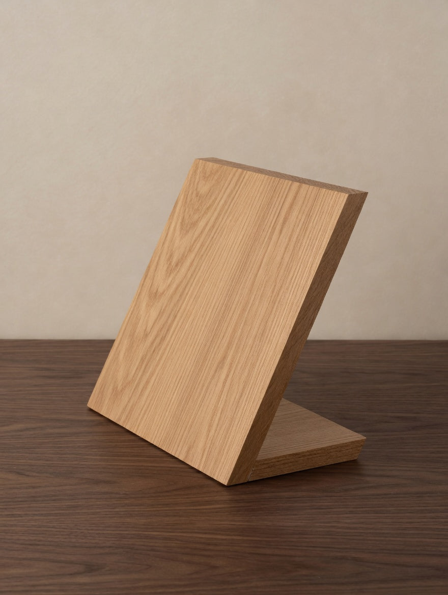Magnetischer Messerblock Eiche Massiv – Handgefertigt Messerhalter Holz – Magnet Messerleiste Stehend – Handmade in Germany